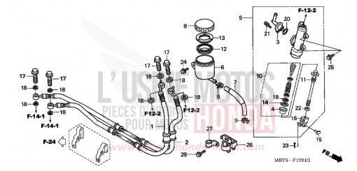 HAUPTBREMSE, HINTEN ZYLINDER (XL1000VA) XL1000VA6 de 2006
